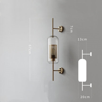 "Contemporary Glass Wall Sconce Light Fixture