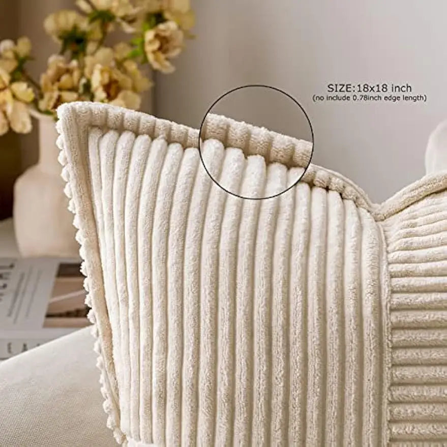 Boho Striped Pillow Covers Decorative Cushion for Sofa Living Room Bed White Throw Cover Polyester Pillowcases for Pillows 45x45