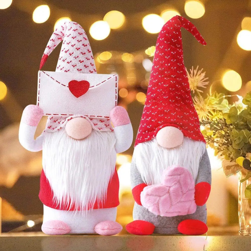 Valentine's Gnome Envelope Love Faceless Doll for Valentines Day Gift Home Room Decoration