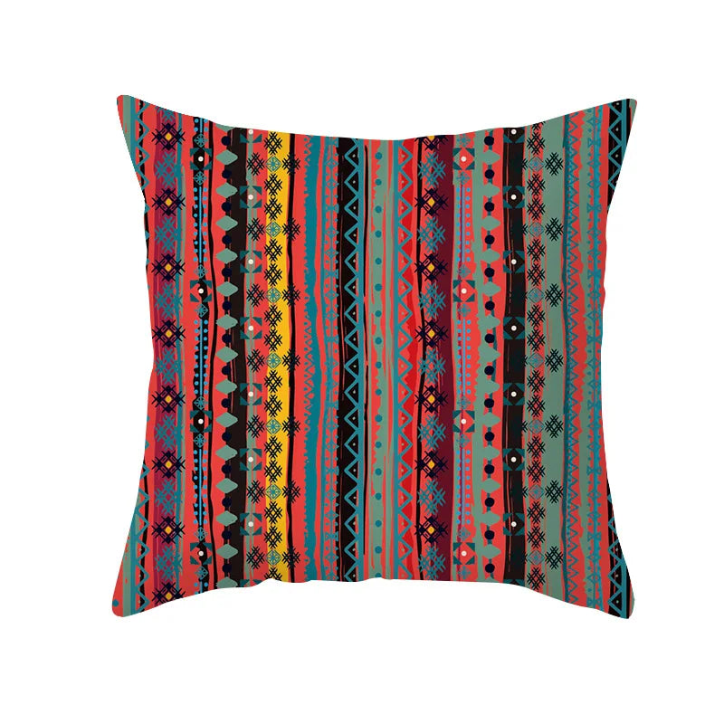 Boho Style Geometric Pattern Pillow Case for Sofa and Living Room Cushion Covers Retro Home Decorative Throw Pillow Covers 45x45