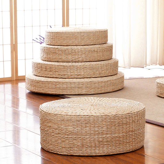 Grass Mat for Yoga, Meditation, Kneeling, Worship, and Zen Activities - Straw Weaving Design