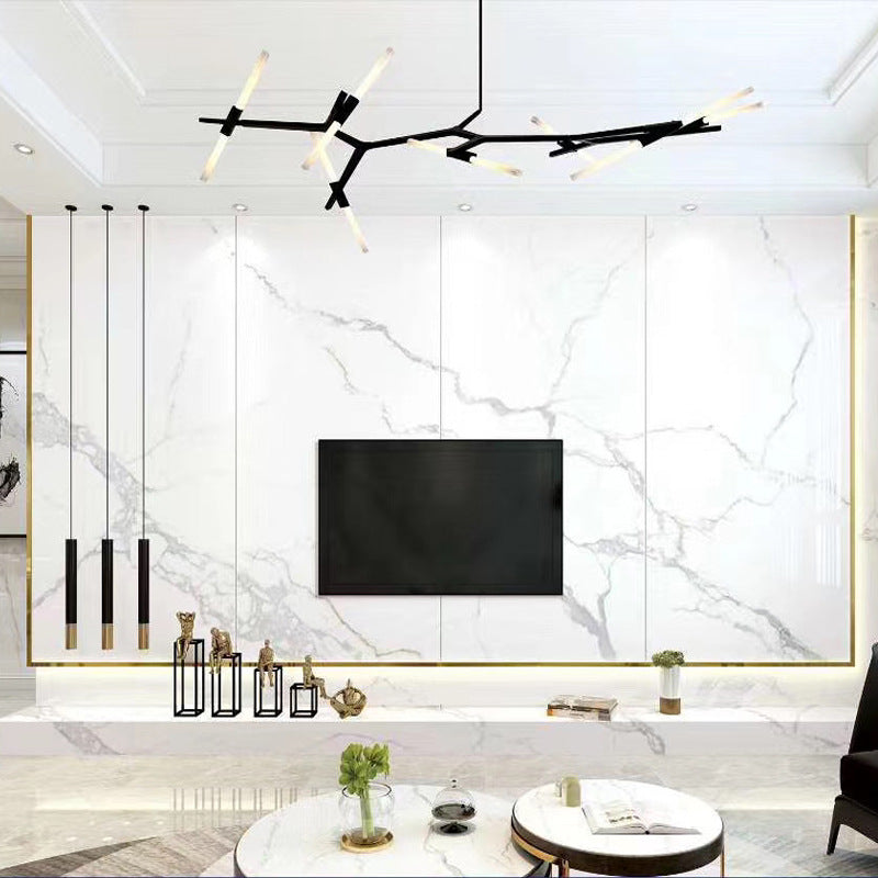 Modern minimalist ceramic plate thin plate 1200x2600 tile large plate rock board wall marble film wall