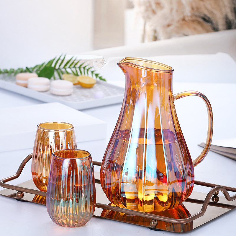Creative Nordic Colorful Transparent High Temperature Glass Cup Set