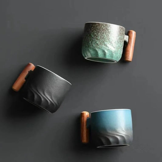 Handmade Ceramic Retro Coffee Mug for Office or Home - Perfect for Tea and Coffee